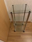 Prydnads Bord/Hylla i glas & krom. 