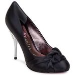 Paris Hilton Högklackade skor pumps svart satin strl 38