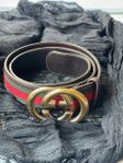 Gucci - Interlocking buckle bälte läder Dam