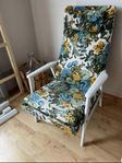 Blommig retro-fåtölj