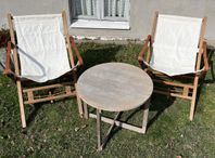 Utemöbler i teak.