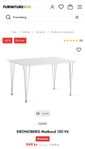 Matbord 120 cm Vitt KRONOBERG Scandinavian Choice 