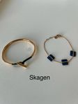 Armband från Skagen och halsband från Fossil och Ioaku