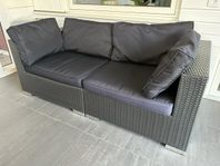 Soffa Bahamas svart konst rotting