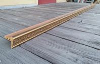 Lång kornisch 213 cm - Guld retro vintage trä gardinstång