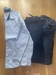Skjorta, jeans och chinos i stl 152, paketpris