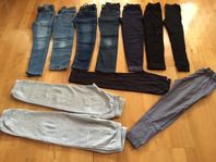 Byxor (jeans,fleecebyxor,mjukisbyxor) strl 134/140
