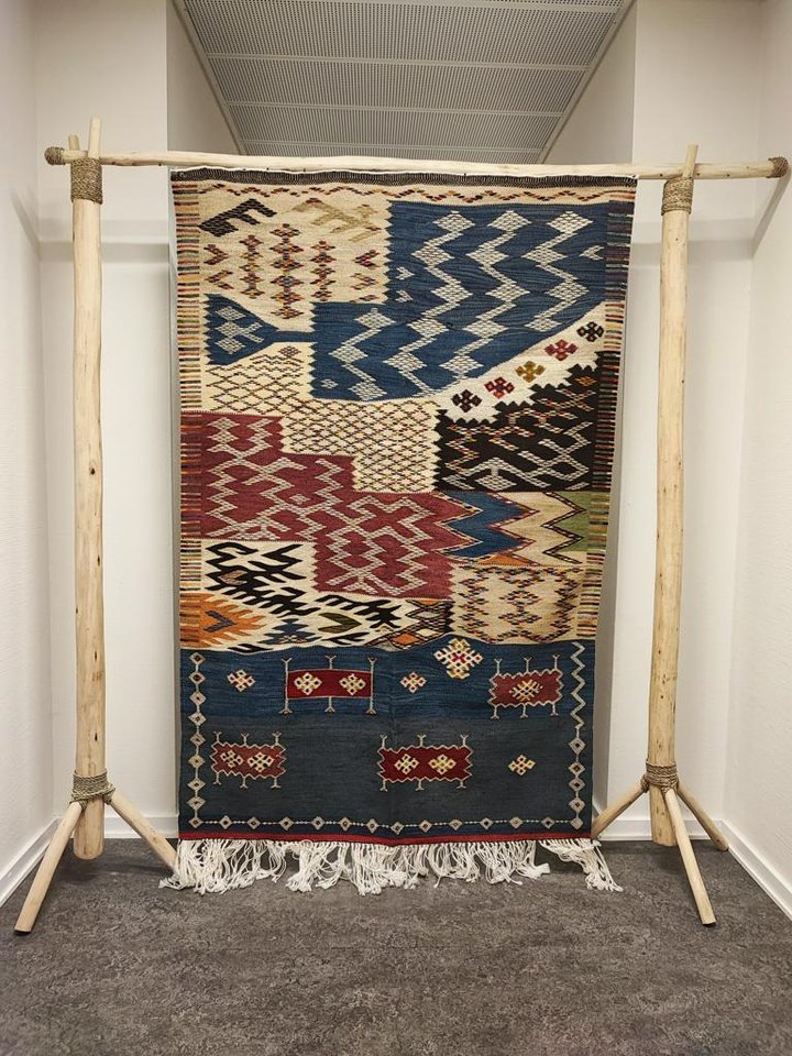 Ny unik mästerverk Berber ull matta 105×160 cm