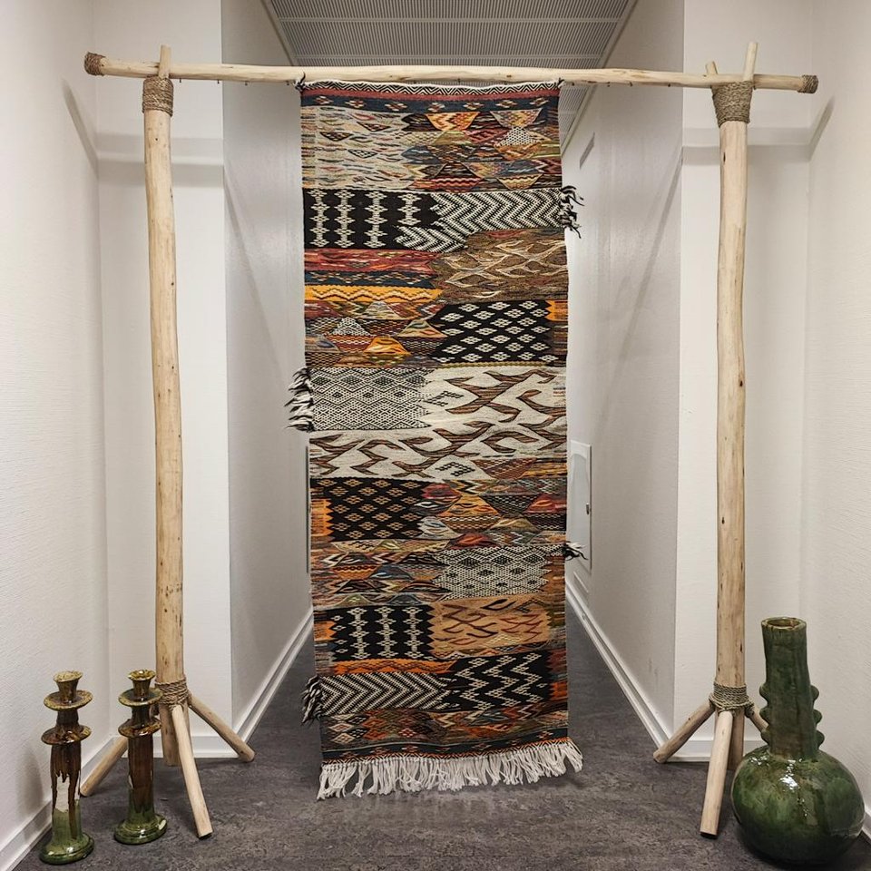 Unik mästerverk Berber ull matta 61×162