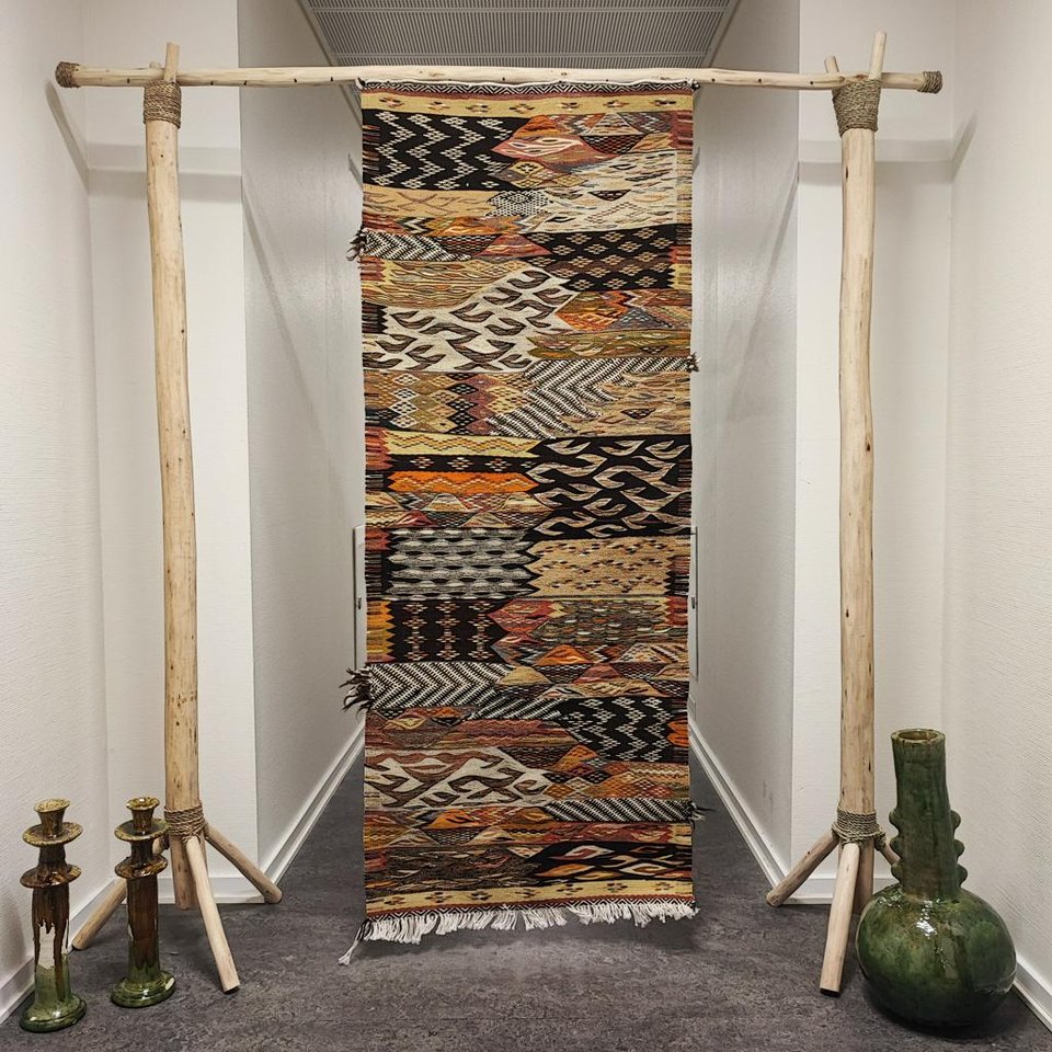 Unik Ny Äkta Berber Ull matta 65×162