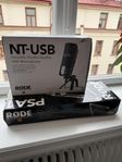 Mikrofon och mikrofonstativ RØDE NT-USB & PSA1