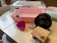 Hamsterbur med tillbehör