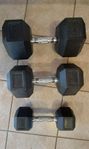 Hantlar, skivstång, kettlebell, lösa vikter