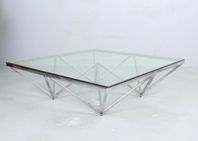 Soffbord krom/glasskiva