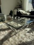 Soffbord krom/glasskiva