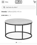 Äkta marmor soffbord 
