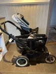 Bugaboo Donkey dup svart chassi/petrol sufflett