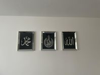 Tre islamiska bilder ram 