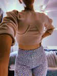 Beige croppad tröja från Missguided