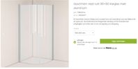 Helt nya duschväggar säljes efter felköp. 