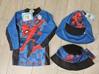 Spiderman UV top, hatt
