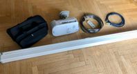 Komplett projektorpaket med duk och kablar