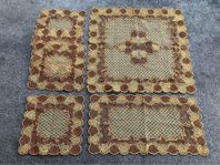 Ny bordsduk guld broderi matduk bordsdekoration vintage 6