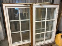 Fönster spröjsade 3 glas fönster med spröjs