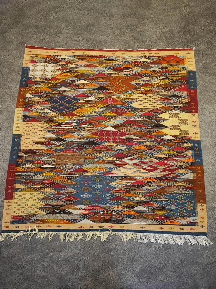 Ny underbar äkta Berber ull matta 160×165 cm