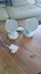 FUBBLA LED vägglampa, vit