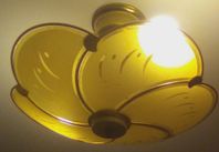 Väldigt vacker taklampa i glas