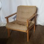 50/60-tal, retro fåtölj i ek