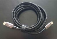 Essager 2m 100W USB-C Snabbladdningskabel - Flätad Svart
