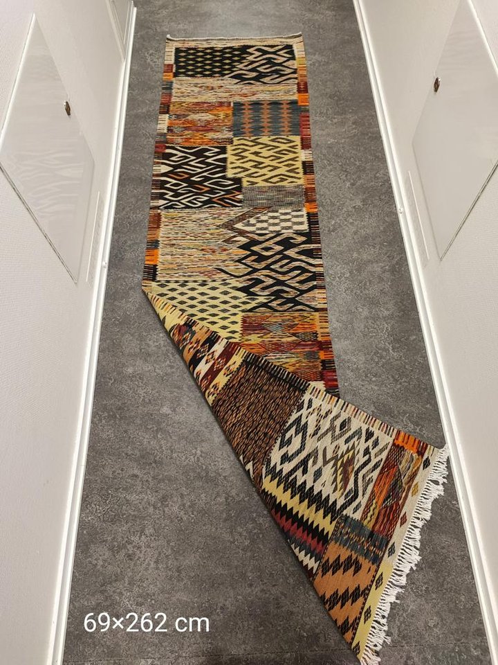 Ny unik underbar äkta Berber ull matta 69×262 cm