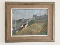 Visby oljemålning av Gösta Gustavson 