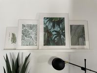 Tavellist och 4st tavlor/ramar i nyskick 