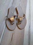 nya skor flip flops slip-in guld 38