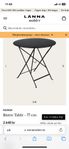 Bistro bord Fermob 77cm svart 