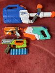 Nerf, Xshot, vattenpistoler och skjutpistoler enligt bild. 
