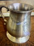 Vintage Silver Jubilee Queen Elizabeth II Pewter Tankard