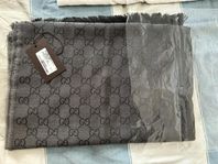 NY Gucci grå scarf ull och siden