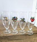 4 st Kosta Boda Friendship Cheers ölglas 