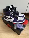 Jordan 1 Retro High Court Purple White - strl US10