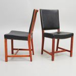 Karl Erik Ekselius Design Stolar 5 st. Teak och läder