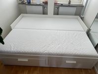IKEA BRIMNES dagbädd m 2 lådor/2 madrasser
