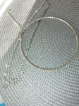 2 halsband med bling