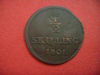 SVENSK MYNT 1801  1/2 SHILLING  