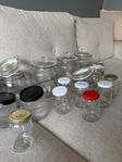 diverse glasburkar 