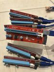 PCI-E risers 1x till 16x – 7 st med USB-kablar