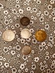 Silvermynt 1st 5kr / 3 st 2kr 1954/1945